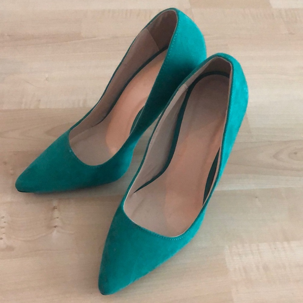 Green high heels